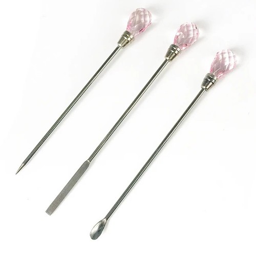 Set di 3 Eleganti Canne Mescolanti Cera Sigillante Rosa Rosso e Trasparente - Picture 10 of 13