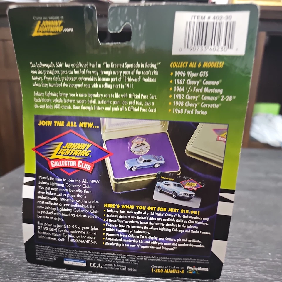 NUEVO 2000 JOHNNY LIGHTNING Coche de ritmo oficial '96 Dodge Viper GTS Coche diecast 1:64 Foto 2 de 2