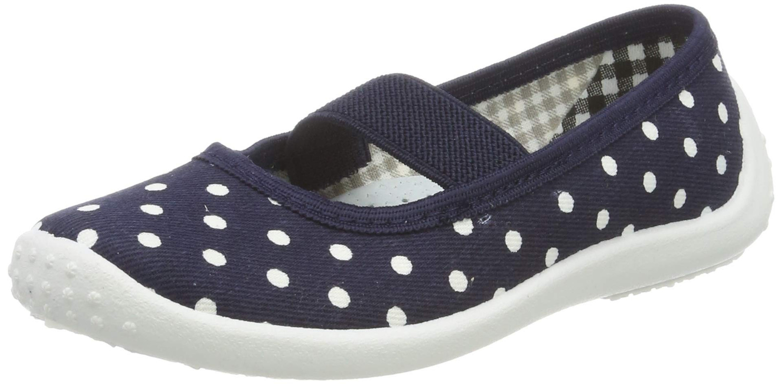 APL Nazo ciabatte da bambina ballerine scarpe basse blu scuro pois EUR 28