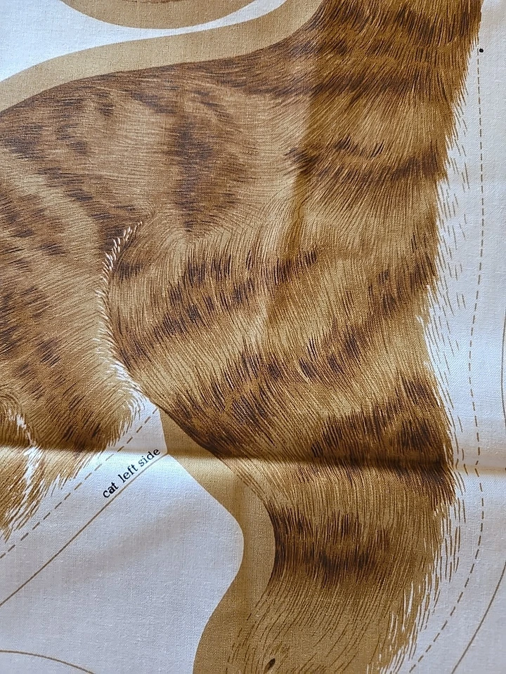 Arco de bola acabado 17x14 panel corte y costura gato gatito SPRING INDUSTRIES raro de colección Foto 4 de 4