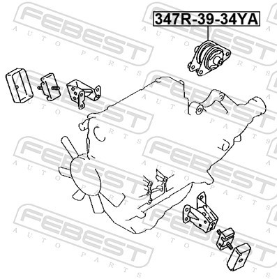 ENGINE MOUNTING MZM-BONR FOR MAZDA S47R-39-34YA - Picture 3 of 7
