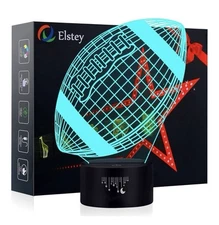 Elstey Football 3D Lamp Night Light Changing Colors 