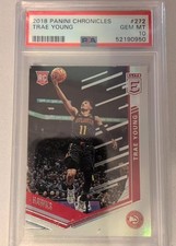 2018-19 Panini Chronicles Elite Trae Young #272 Rookie Card (RC), PSA 10 GEM MIN. rookie card picture