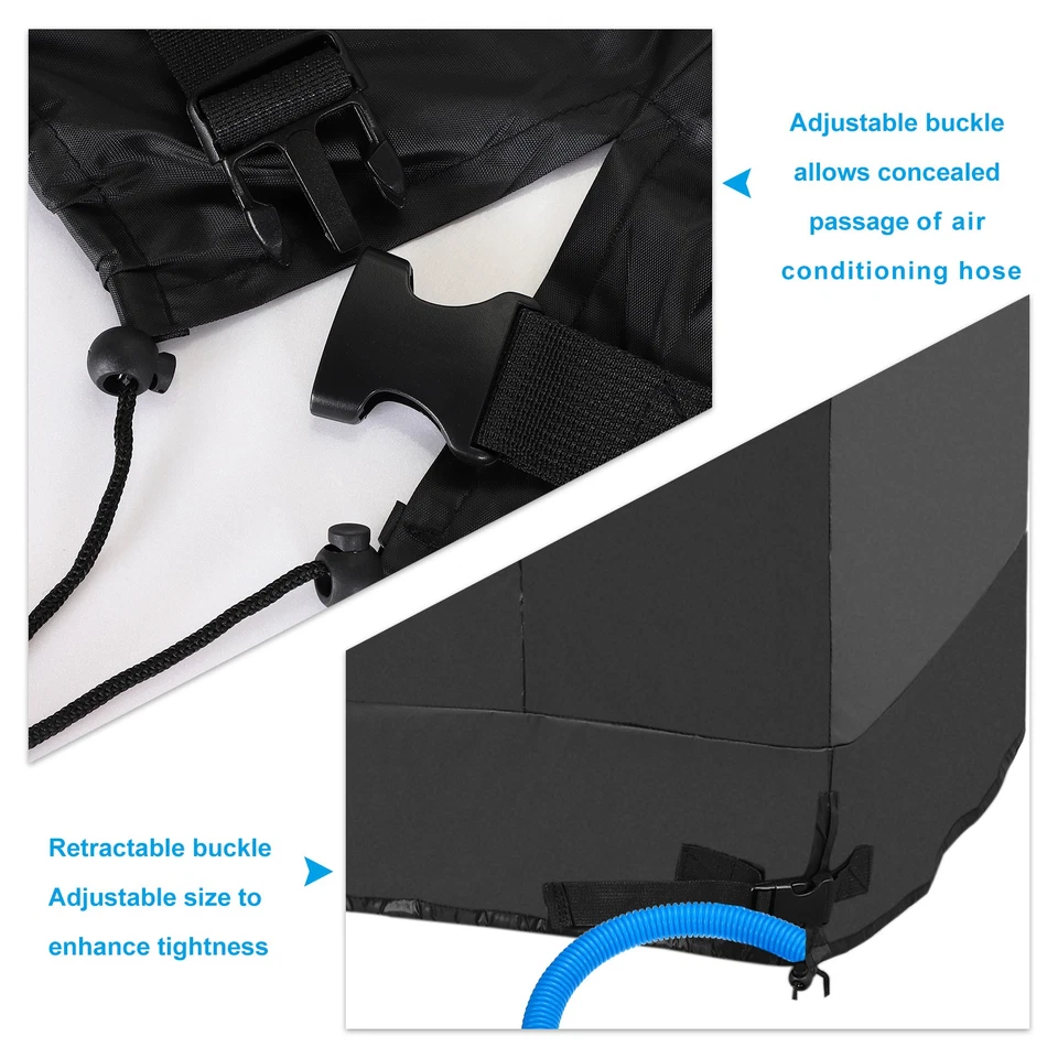 Zentral Klimaanlage Abdeckungen, 38x38x40" Außeneinheiten Abdeckung, Schwarz - Bild 4 von 4