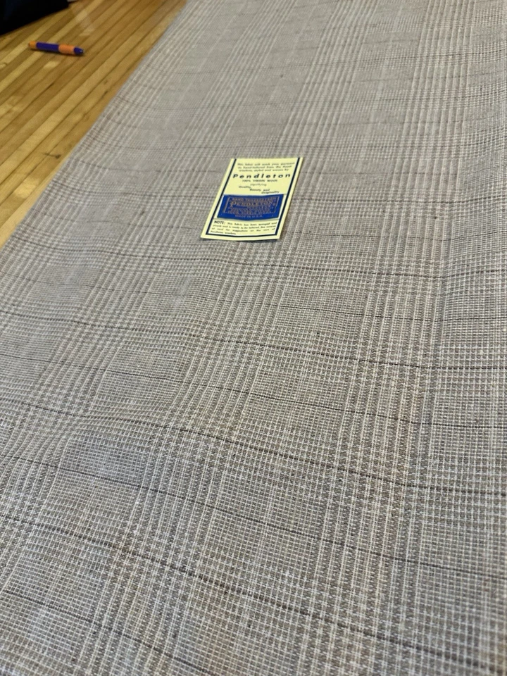 100% Wool Pendleton Fabric 60" X 2 Yards Light Brown Beige Tan - Image 4 of 4