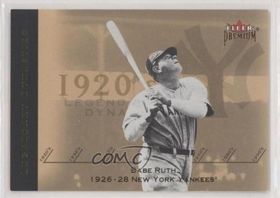 2002 Fleer Premium Legendary Dynasties Gold 268/300 Babe Ruth #4LD HOF q7k