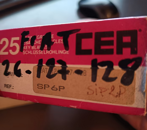 Chiave grezza CEA per fiat 126-127-128 - Foto 4 di 4