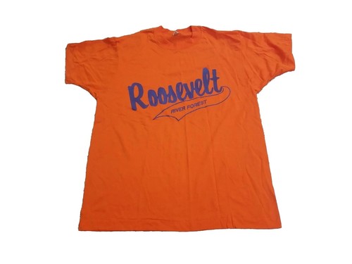 Vtg Screen Stars 50/50 Single Stitch T Shirt River Forest IL Oak Park Roosevelt - 第 1/7 張圖片