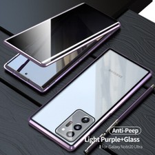 Case Cover for Samsung S24 S23 S22 Ultra Anti-Peep Tempered Glass Metal Privacy