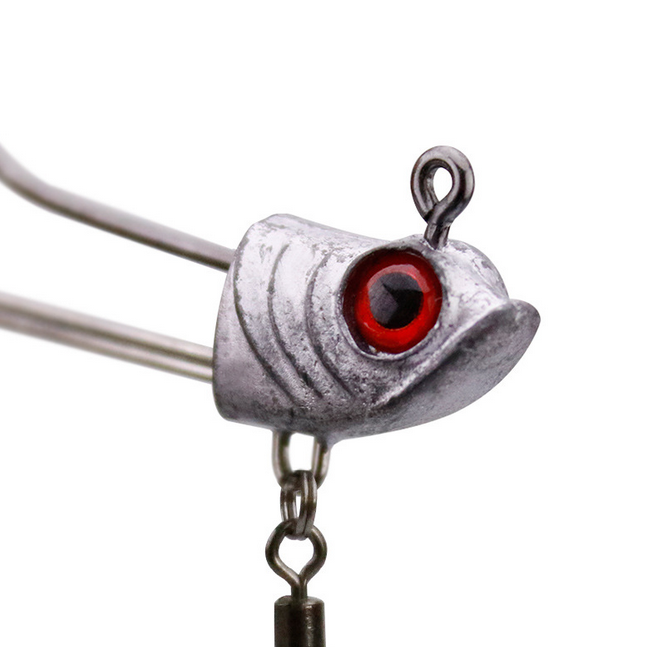 10PCS Lead Jig Head Fishing Hook Crappie Lure & Willow Blade Spinner