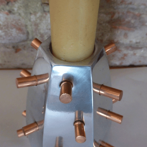 Candle holder - Deccan Plateau - Cast aluminum and copper - by 1178designs - Picture 5 of 5