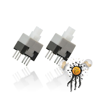 2 x Mini Schalter Push Button Switch Drucktaster Mikroschalter rastend DIP 6