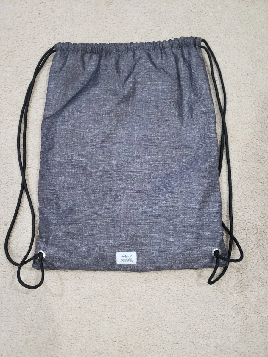 Thirty-One 31 Cinch Drawstring Bag/ Backpack Signature Collection Charcoal  Gray