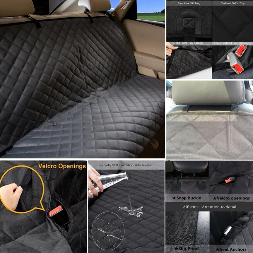Dog car seat covers cheap with seat belt holes
