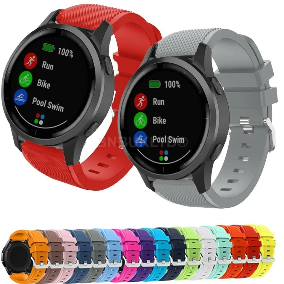 For Garmin Vivoactive 4 Strap Silicone Fitness Replacement Watch Wrist Band