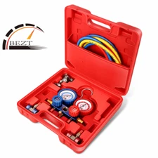 3 Way AC Gauge Set Diagnostic A/C Manifold Gauge Kit for R410 R22 R134A R404