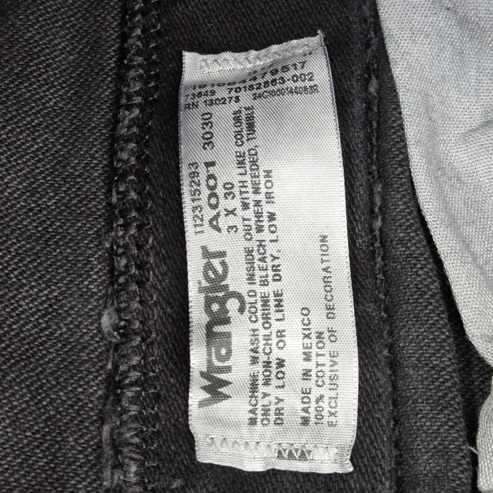 Wrangler Women Jeans 3x30 Black Denim Cowboy Cut High Rise Slim Fit - Image 3 of 4