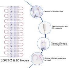 10ft 160ft 3LED 5730 Storefront Window Module Light Super Bright Strip Lamp 12V