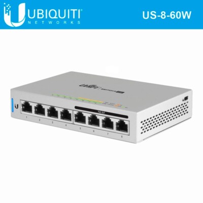 Ubiquiti UniFi Switch 8 US-8-60W 8-Port Fully Mngd GB Switch 802.3 