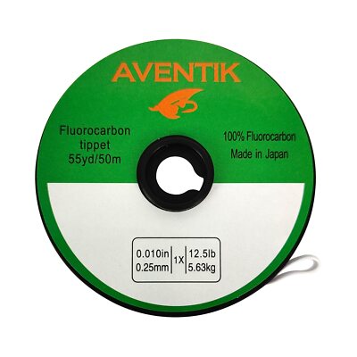 Aventik Fly Fishing Tippet Leader Fluorocarbon Line Sinking Invisible 50M/Spool