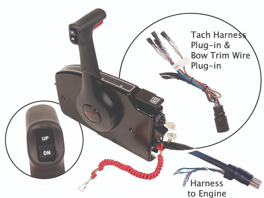 Mercury Outboard 8M0178537 OEM Side Mount Control w/Trim 20 Ft 14