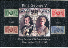 GB KGV 1935 LOVELY DISPLAY OF KING GEORGE V SILVER JUBILEE VFU-GU#2