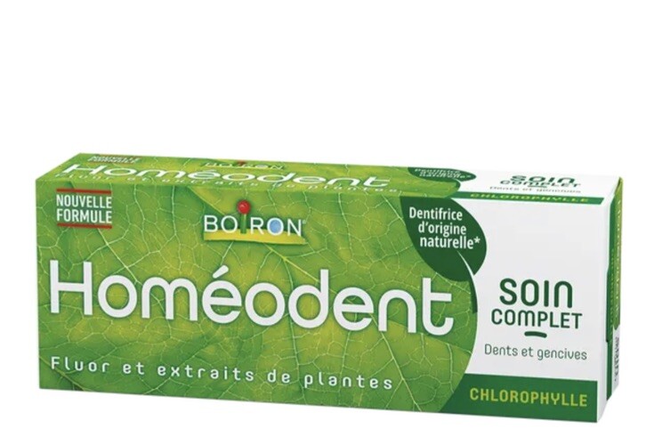 Dentifrice homéopathique Boiron Homeodent chlorophylle en lot de 4 tubes de 75ml