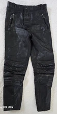 Nelson Rigg Leather Pants SZ/30 Black Moto Biker Racing