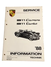 Porsche 911 Carrera Turbo 1988 OEM Shop Service Repair Manual Engine Guide DYI