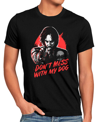 Do Not Mess With My Dog Herren T-Shirt wick action keanu