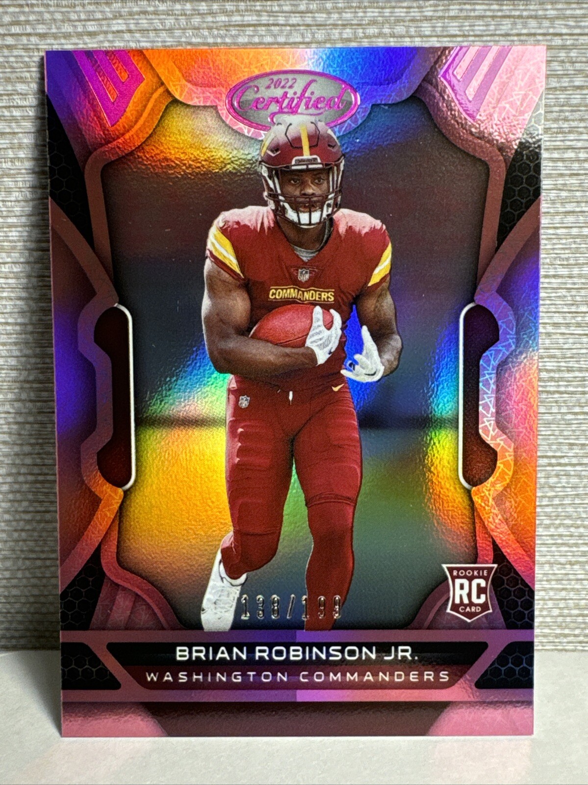 2022 Certified Rookies Mirror Pink /199 Brian Robinson Jr #123 Rookie RC