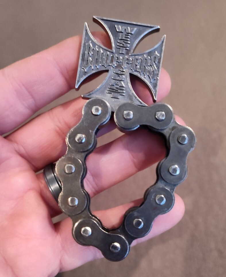 ZERO FIGHTER ナックル型 ピースマーク チェーンセット WEST COAST CHOPPERS WCC Keychain Vintage Metal Bottle Opener Chain