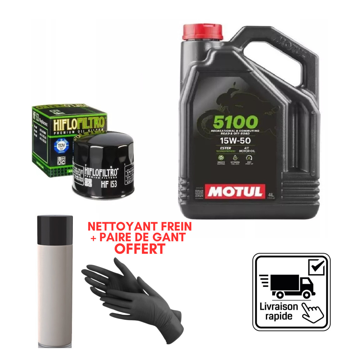 Pack entretien Motul 5100 moto Ducati Indiana 750 vidange standard