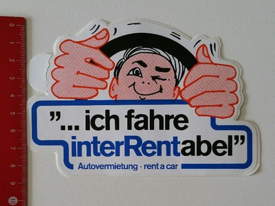 Aufkleber/Sticker: ich fahre interRentabel Autovermietung rent a car (12021770)
