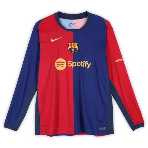 Lamine Yamal FC Barcelona Signed 2024-25 Red and Blue Long Sleeve Nike Jersey - Picture 5 of 5