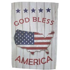 God Bless America Garden Flag - 12" x 18", 4th of July, Red, White, Blue, USA