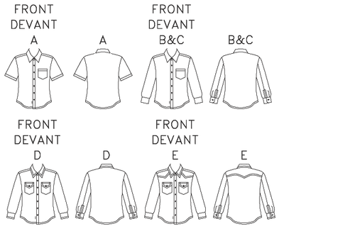 McCalls SEWING PATTERN M6044 Mens Shirts Sizes S-M Or XL-XXXL - Picture 8 of 9