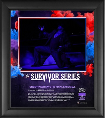 Undertaker WWE Framed 15x17 2020 Survivor Series Collage - LE of 250