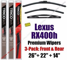 Wipers 3pk Premium Front + Rear fit 2006-2008 Lexus RX400h- 19260/220/14A