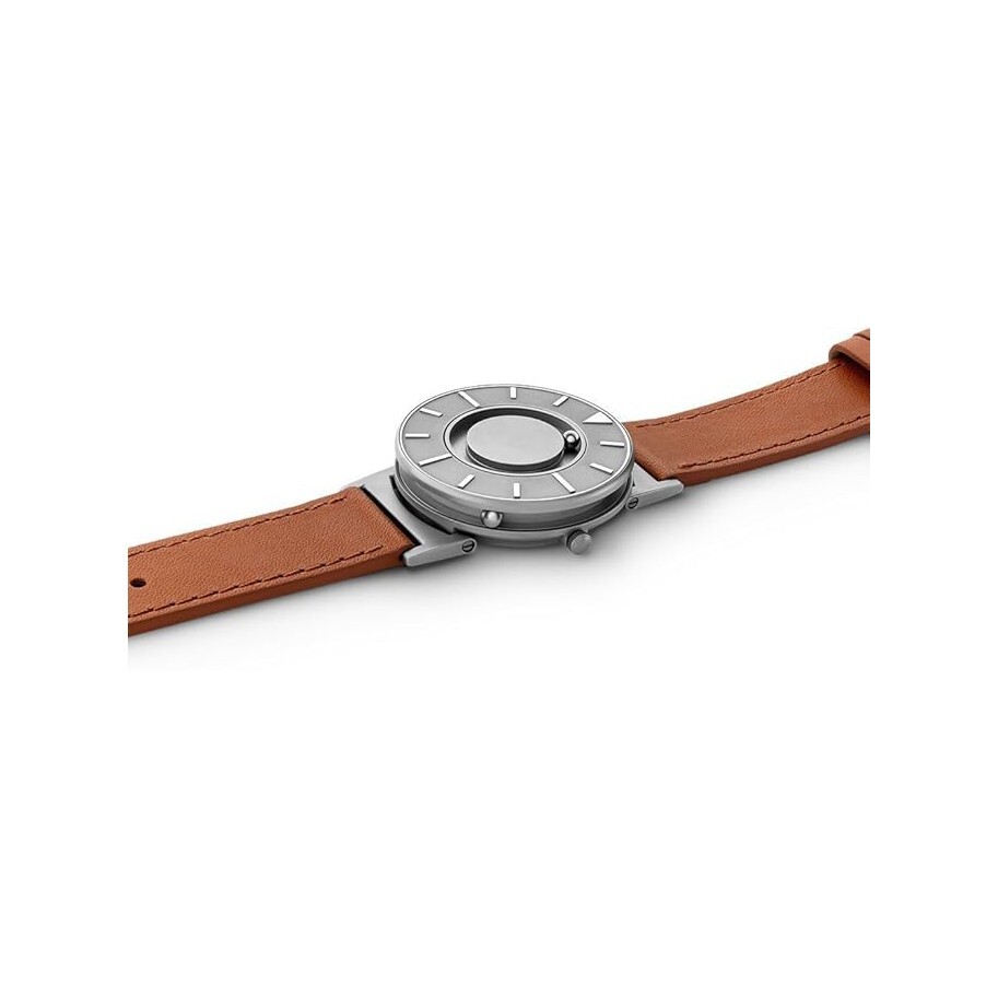 Eone Unisex Bradley Voyager Silver Dial Brown Leather Band Quartz