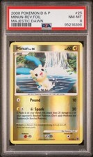 Minun Reverse Holo 25/100 Majestic Dawn PSA 8 NM - MT Pokémon Card on eBay