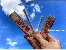 RAW ORGANIC HEMP One pack of Each KING SIZE and 1 1/4 Cigarette Rolling Papers