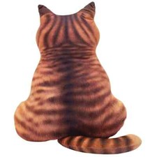 Cat Shaped Sofa Back Pillow Cushion Kitty Lovers Lumbar Comfort Support  Decor