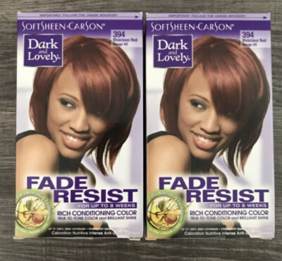 2 Softsheen Carson Dark & Lovely Fade Resist Hair Color #394 VIVACIOUS RED NiB