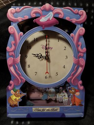New Disney Princess Cinderella Time for the Ball Clock & Storybook-Lara Bergen