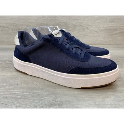 Kizik Prague Men's Blue Canvas Suede Hands-Free Sneakers 9 W Casual Shoes