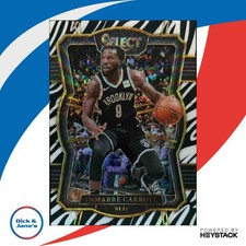 2017-18 Panini Select DeMarre Carroll Zebra Prizms #183 Brooklyn Nets