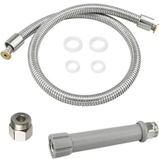 Replacement T&S Brass B-0044-H Pre Rinse Hose for Kitchen Sink Faucet, 44 inc...