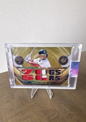 2019 Topps Triple Threads - Triple Threads Relics Mookie Betts #TTR-MB4 Gold /9