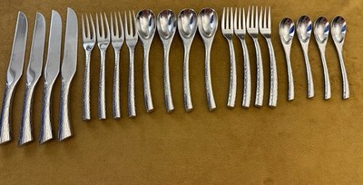 Sasaki JAMES  Stainless SERVICE FOR FOUR Vicente Wolf Design